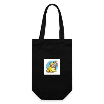 Laughing frog with money rain - Gift Bag for Bottles - black - Front