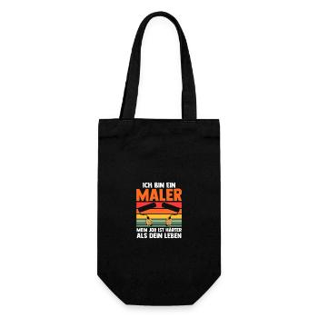 Malermeister Malergeselle Maler - Geschenkbeutel für Flaschen - Schwarz - Vorne