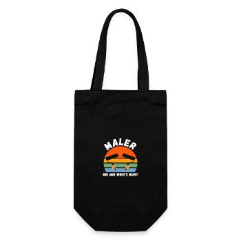 Malermeister Malergeselle Maler - Geschenkbeutel für Flaschen - Schwarz - Vorne