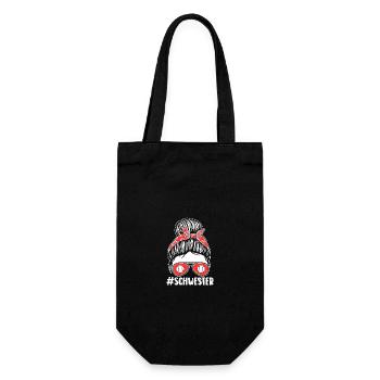 Baseballspieler Schwester Baseball - Geschenkbeutel für Flaschen - Schwarz - Vorne
