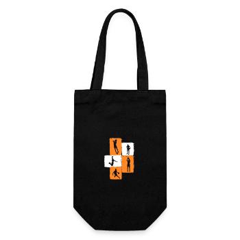 Basketballspieler Basketball - Geschenkbeutel für Flaschen - Schwarz - Vorne