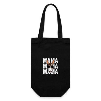 Mama Mutter Esel - Geschenkbeutel für Flaschen - Schwarz - Vorne