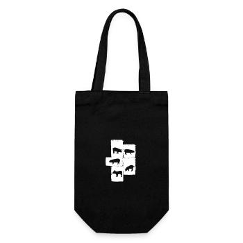 Pig - Gift Bag for Bottles - black - Front