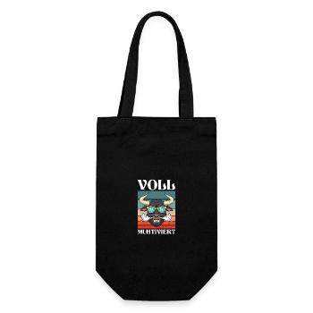 Cow Fully Muhtived - Gift Bag for Bottles - black - Front