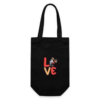 Poules Coq Pintade - Sac à bouteille - noir - Devant