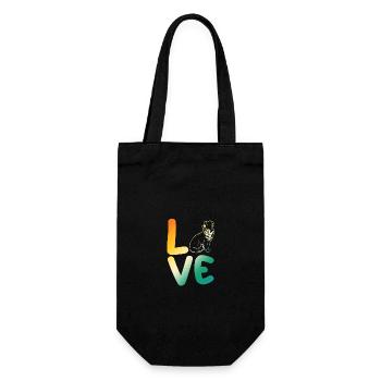 Border Collie - Gift Bag for Bottles - black - Front
