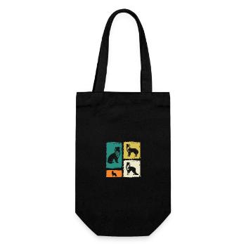 Border Collie - Gift Bag for Bottles - black - Front