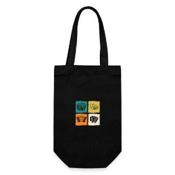 Accordion Player Accordion - Gift Bag for Bottles - black - Front