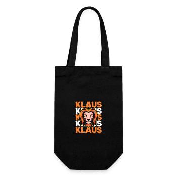 Löwe Klaus - Geschenkbeutel für Flaschen - Schwarz - Vorne