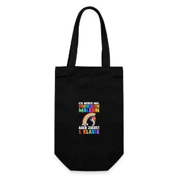 Daycare Leavers First Grade School Enrollment Schoolchild - Gift Bag for Bottles - black - Front