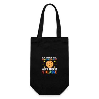 Daycare Leavers First Grade School Enrollment Schoolchild - Gift Bag for Bottles - black - Front
