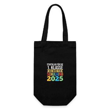 Kita Farewell First Grade School Enrollment 2025 - Gift Bag for Bottles - black - Front