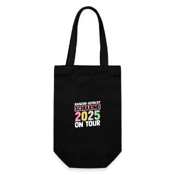 Kita Farewell First Grade School Enrollment 2025 - Gift Bag for Bottles - black - Front