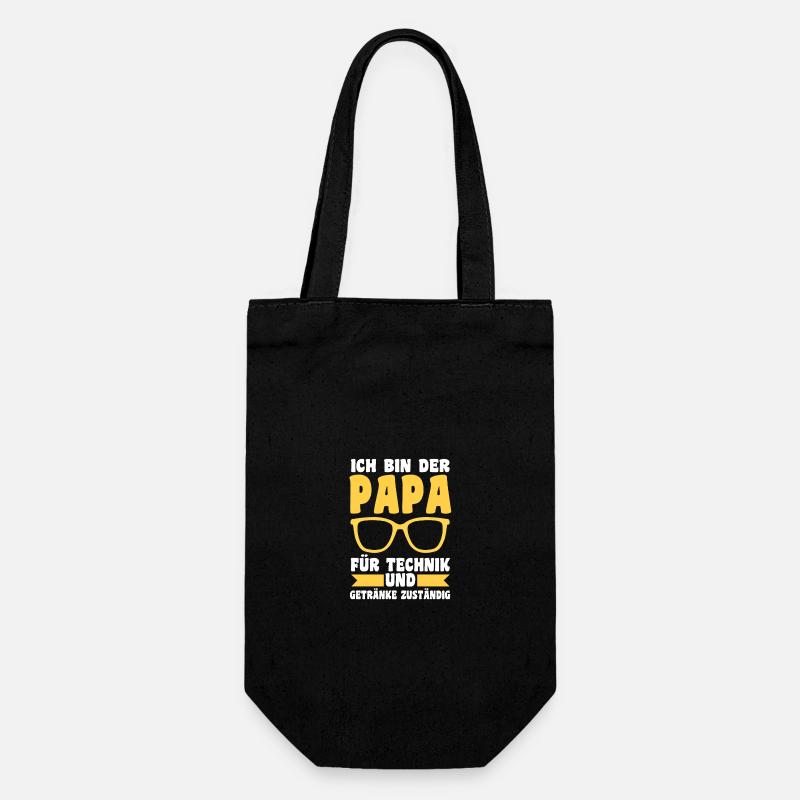 Father Team Dad - Gift Bag for Bottles - black