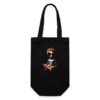 Alien Halloween Außerirdischer Pizza - Gift Bag for Bottles - black - Front