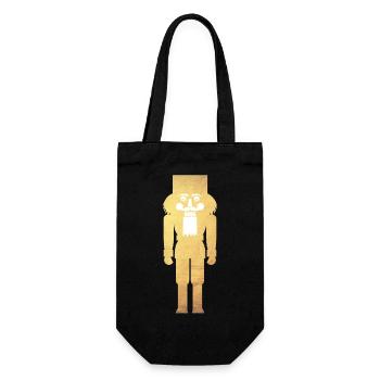 Casse-Noisette minimaliste or de Noël de luxe - Sac à bouteille - noir - Devant
