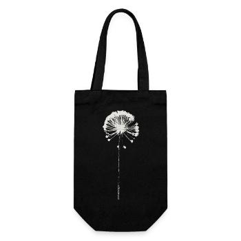 Dandelion - eco, sustainable, minimalist - Gift Bag for Bottles - black - Front