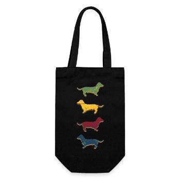 DACHSHUND SHORTHAIRED DACHSHUND - Gift Bag for Bottles - black - Front