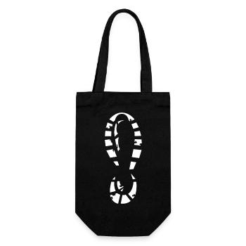 Shoe Print Icon Logo Icon Foot Illustration - Gift Bag for Bottles - black - Front