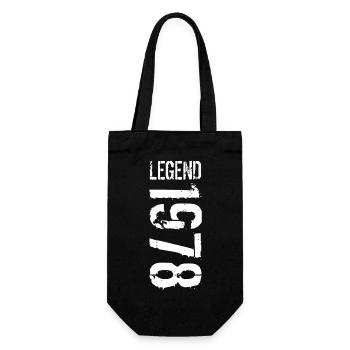 Legend 1978 white - Geschenkbeutel für Flaschen - Schwarz - Vorne