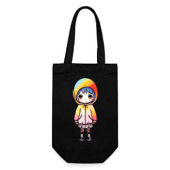 Manga Japan Drawing - Gift Bag for Bottles - black - Front