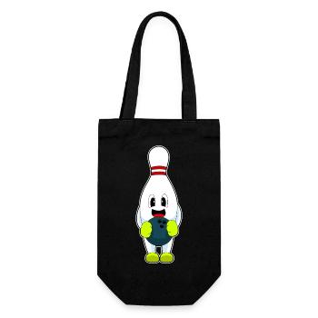 Bowling Bowlingkugel Pin - Geschenkbeutel für Flaschen - Schwarz - Vorne