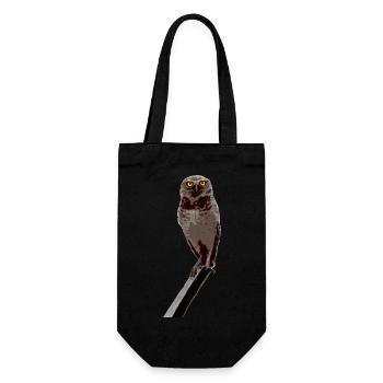 la chouette - Sac à bouteille - noir - Devant