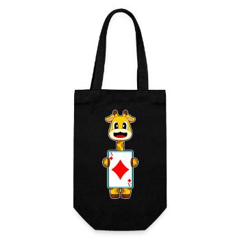 Giraffe Poker Cartes de Poker - Sac à bouteille - noir - Devant