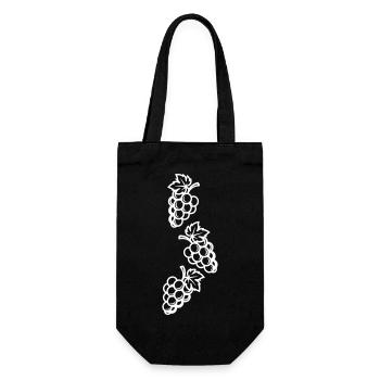 Grapes Symbol Grapes - Gift Bag for Bottles - black - Front