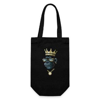 Roi du kong portant un collier bitcoin - Sac à bouteille - noir - Devant