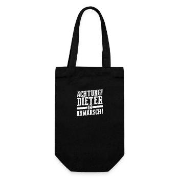 First name Dieter - Gift Bag for Bottles - black - Front
