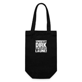 Vorname Dirk - Geschenkbeutel für Flaschen - Schwarz - Vorne