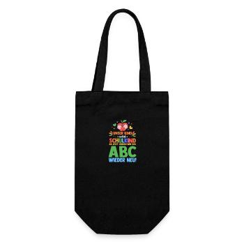 Parents School Child Primary School First Grade Enrollment - Gift Bag for Bottles - black - Front