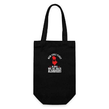 Albaner Albanisch Albanien - Geschenkbeutel für Flaschen - Schwarz - Vorne