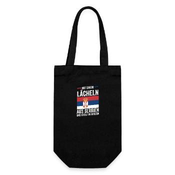 Serbian Serbian Serbia - Gift Bag for Bottles - black - Front