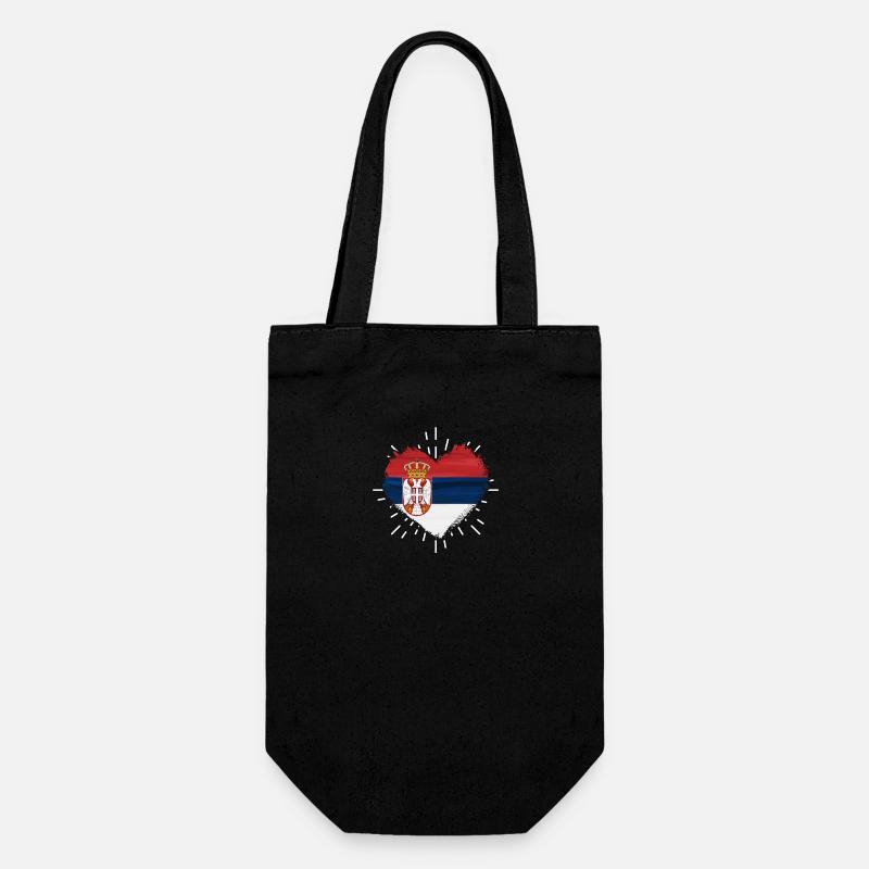 Serbe Serbe Serbie - Sac à bouteille - noir