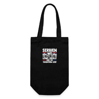 Serbian Serbian Serbia - Gift Bag for Bottles - black - Front