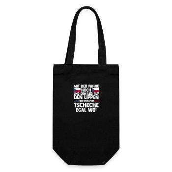 Tschechen Tschechisch Tschechien - Geschenkbeutel für Flaschen - Schwarz - Vorne
