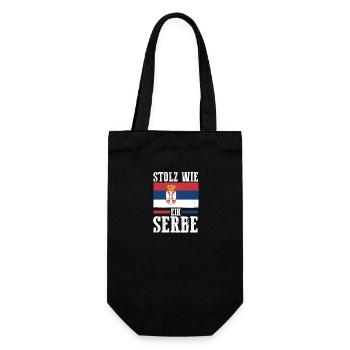 Serbian Serbian Serbia - Gift Bag for Bottles - black - Front