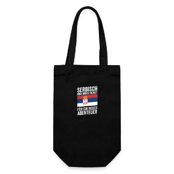 Serbian Serbian Serbia - Gift Bag for Bottles - black - Front