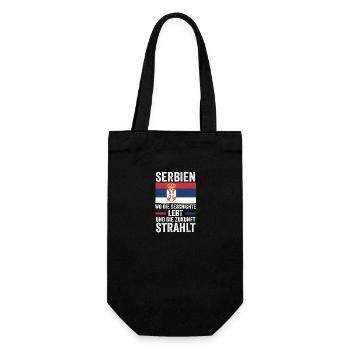 Serbian Serbian Serbia - Gift Bag for Bottles - black - Front