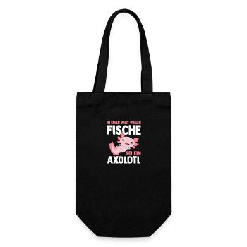 Axolotl - Gift Bag for Bottles - black - Front