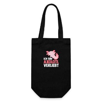 Axolotl - Geschenkbeutel für Flaschen - Schwarz - Vorne
