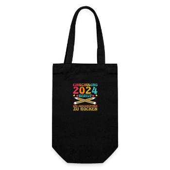 1st Grade Schoolchild Back to School Enrollment - Gift Bag for Bottles - black - Front