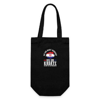 Kroate Kroatisch Kroatien - Geschenkbeutel für Flaschen - Schwarz - Vorne