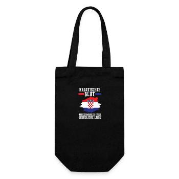 Kroate Kroatisch Kroatien - Geschenkbeutel für Flaschen - Schwarz - Vorne
