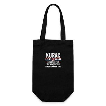 Kroate Kroatisch Kroatien - Geschenkbeutel für Flaschen - Schwarz - Vorne