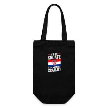 Croat Croatian Croatia - Gift Bag for Bottles - black - Front