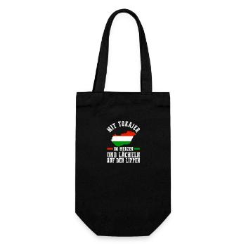 Ungar Ungarisch Ungarn - Geschenkbeutel für Flaschen - Schwarz - Vorne