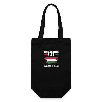 Ungar Ungarisch Deutsch Ungarn - Geschenkbeutel für Flaschen - Schwarz - Vorne